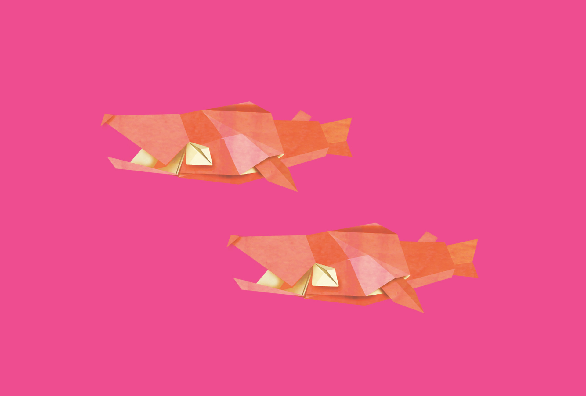 Origami Animal Salmon