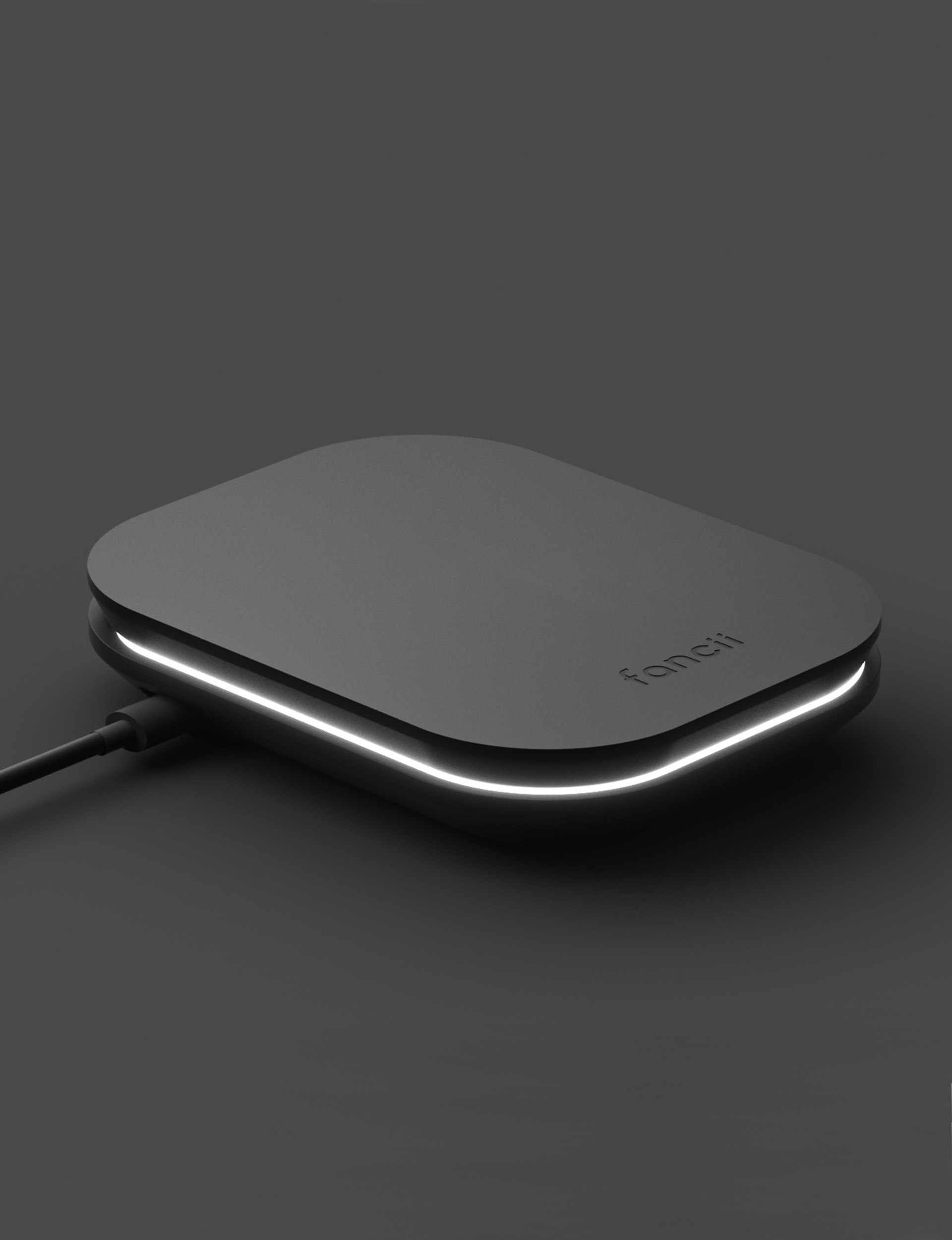 Ready to wirelessly charging the Mica led compact mirror